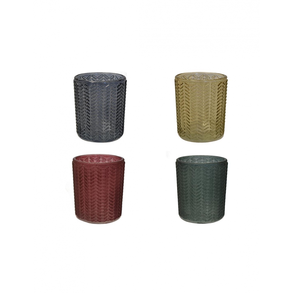 Κηροπήγιο χρωμ.γυαλ. 4χρ. 5,5Χ6,5 Plastona 03.26801