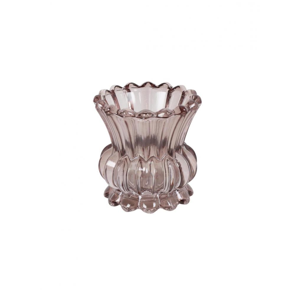 Κηροπήγιο γυαλ.αν.καφέ 8,5Χ7,5 Plastona 013.826179