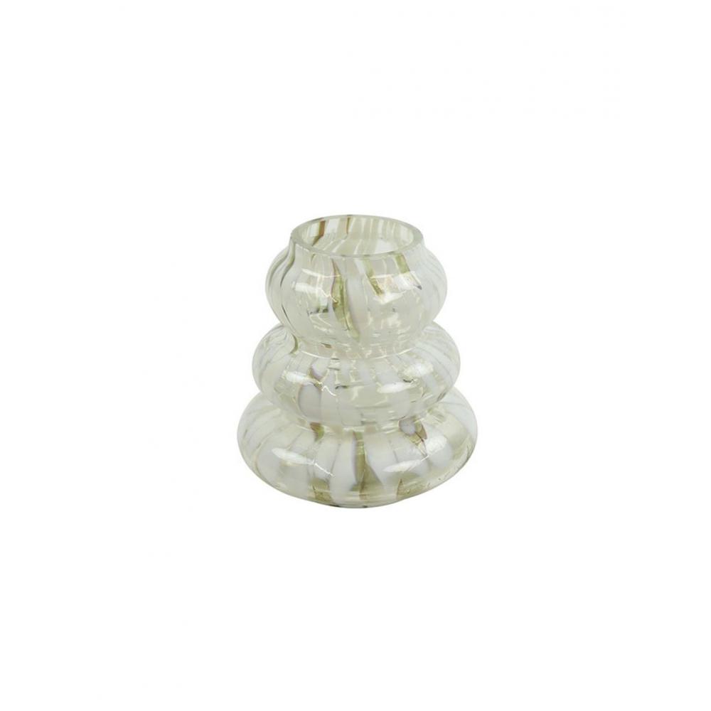 Βάζο γυαλ.Gitty λευκό σπιράλ  9Χ10 Plastona 013.801366
