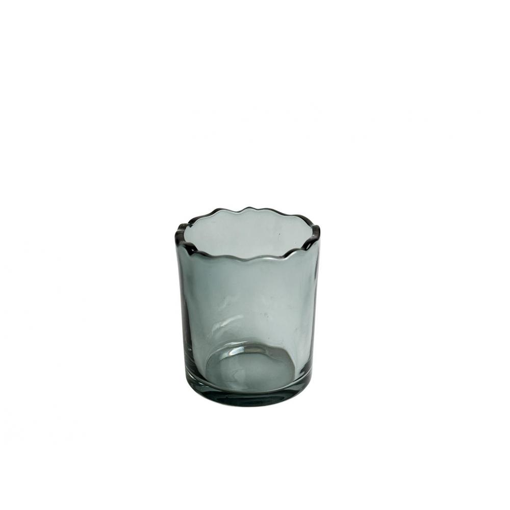 Κηροπήγιο γυάλ.ποτήρι μπλε Φ5,2Η6,4cm Plastona 00.03.32550