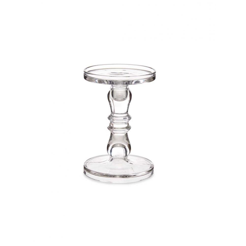 Κηροπήγιο γυάλινο διάφανο 13x19cm Plastona 029.78827