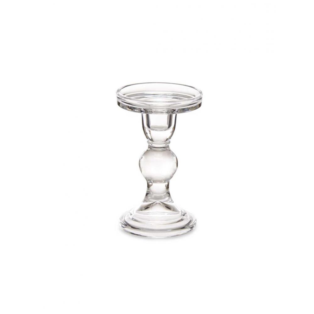 Κηροπήγιο γυάλινο διάφανο 8,5x14cm Plastona 029.78825