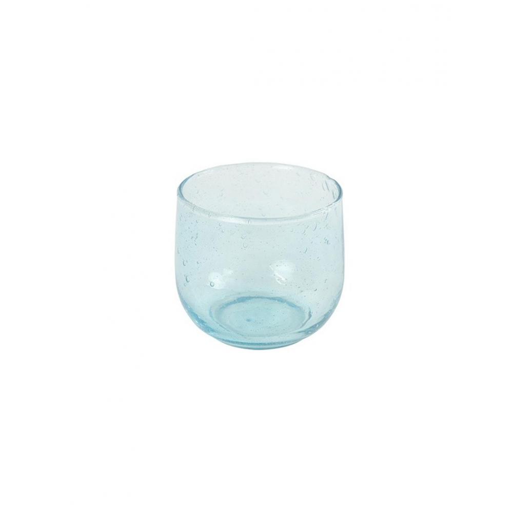 Κηροπήγιο γυάλινο ποτήρι μπλε Φ10Χ9CM Plastona 013.803692