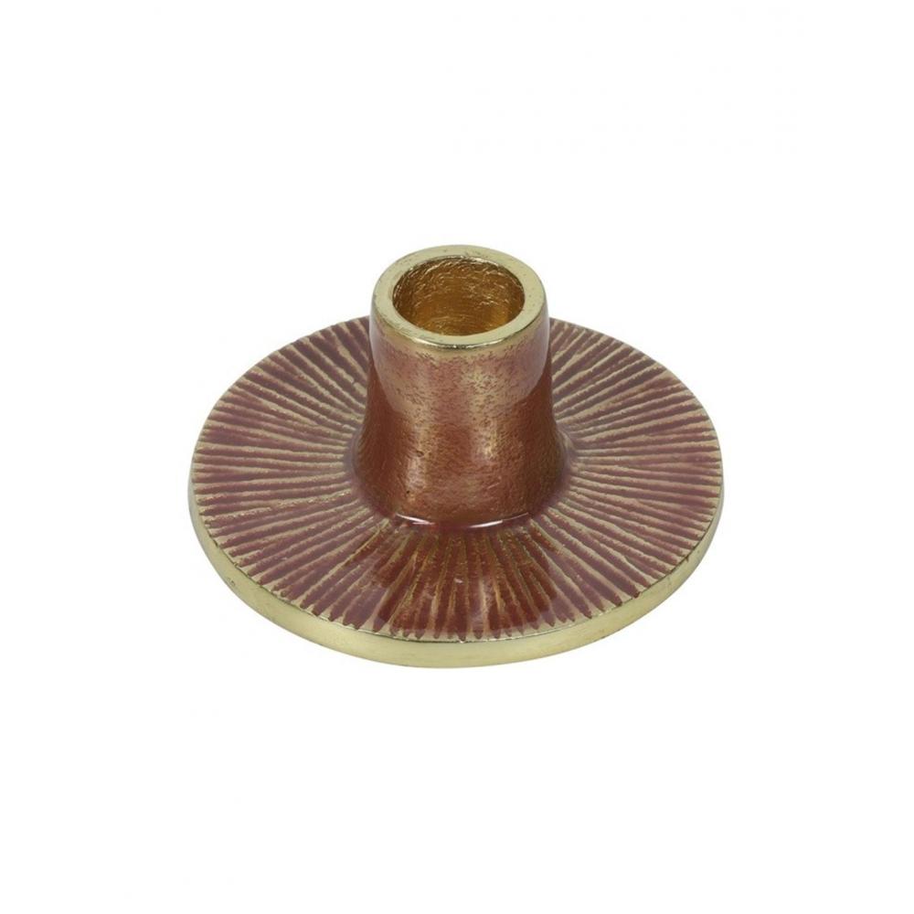 Κηροπήγιο μανιτάρι copper/χρυσό Φ9,5Η4cm Plastona 013.806019