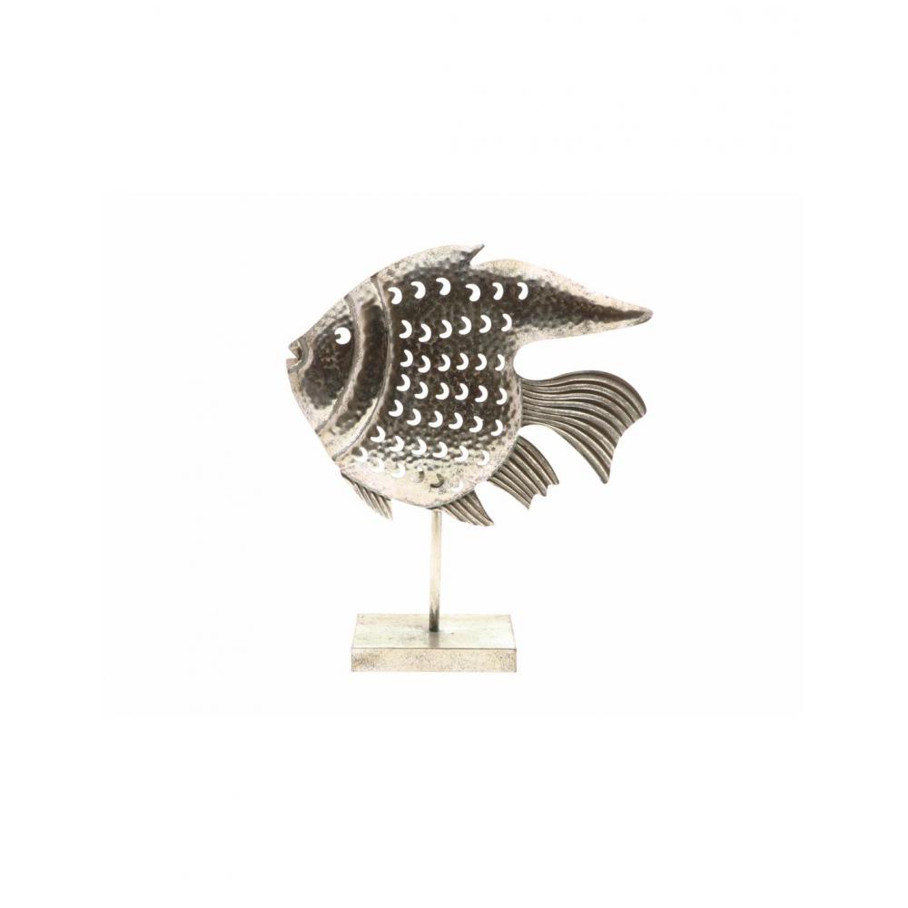Κηροπήγιο ψάρι μεταλ.σε βάση 44x12x51cm Plastona 012.862644537