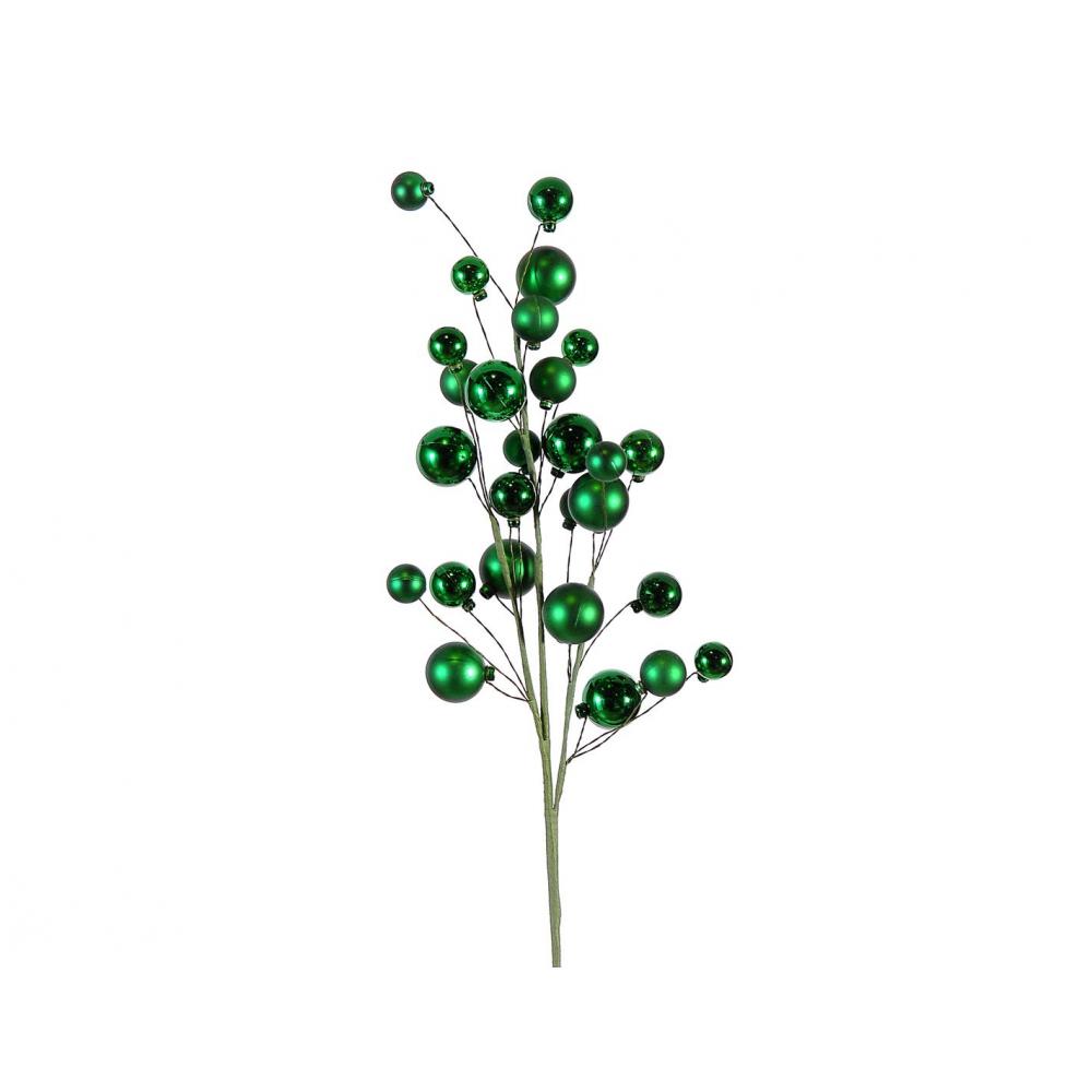 Κλαδί πράσινες μπάλες 79cm Plastona 00.11.13627