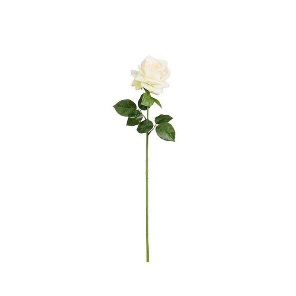 Κλαδί τριαντάφυλλο real touch λευκό Η65cm Plastona 02.1173185