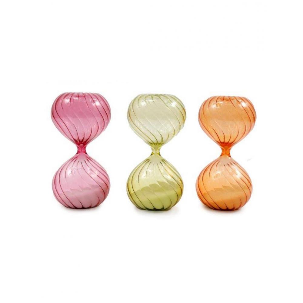 Κλεψύδρα γυάλινη 3χρωμ. Φ7,5Η15cm Plastona 014.OR7711