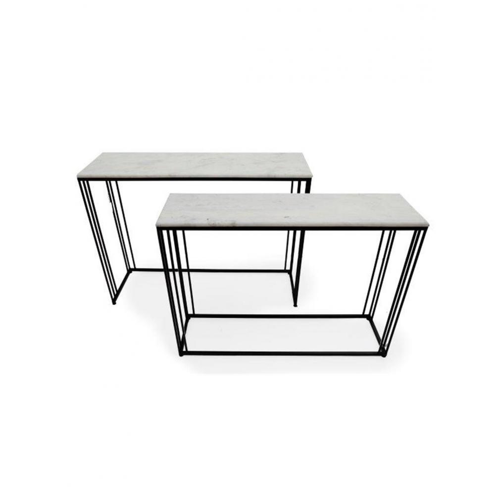 Κονσόλα μέταλλο/μάρμαρο 101X30X76cm Plastona 014.WF2605B