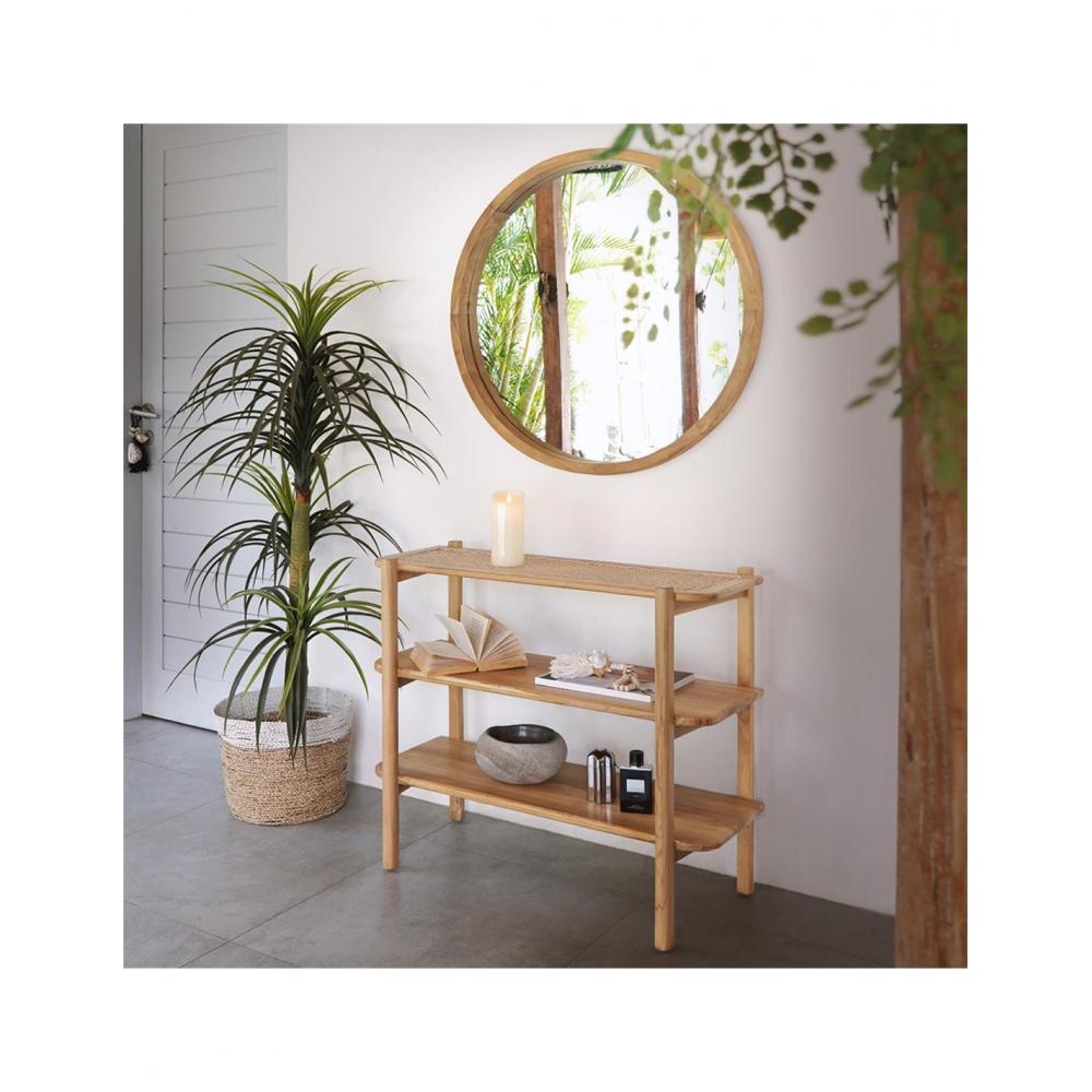Κονσόλα Teak /Rattan 85x35x73 cm Plastona 031.124644