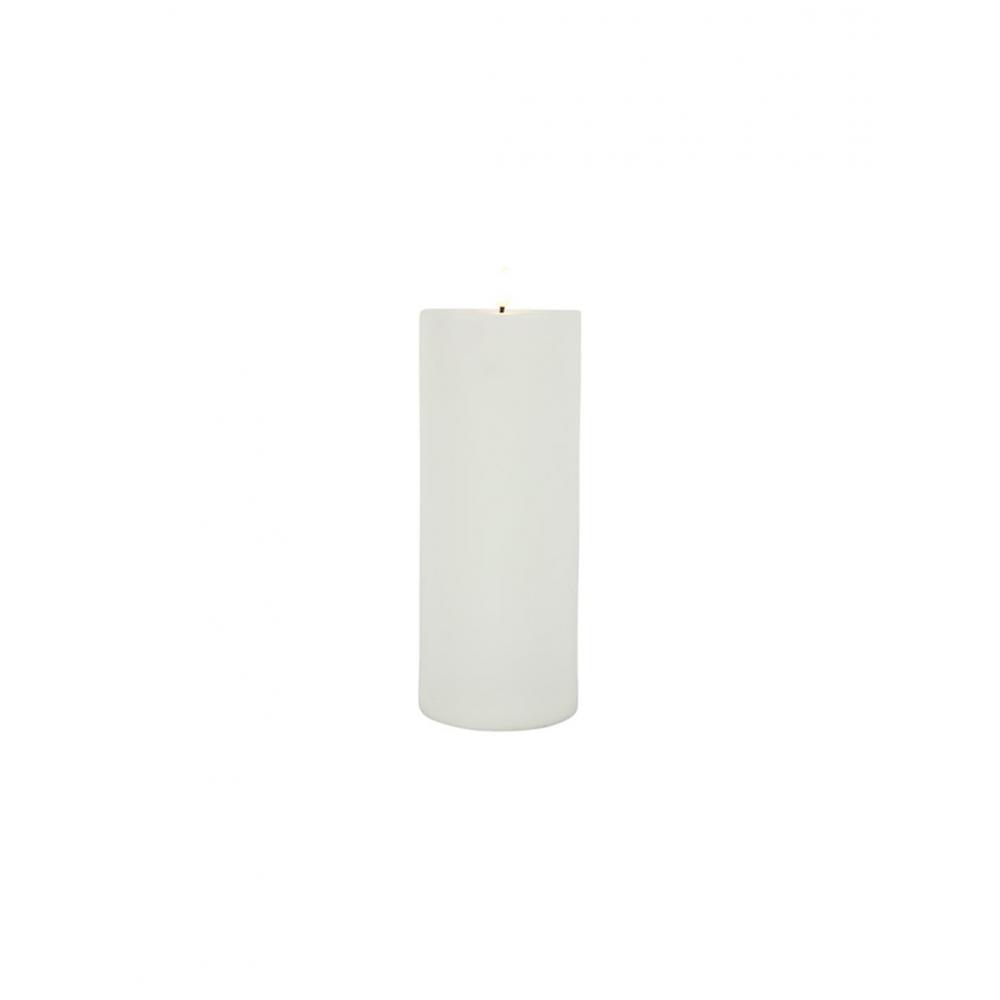 Κορμός κερί εξωτ.χώρου LED 10Χ27,5 λευκό / extra remote control/timer/3AA Plastona 013.812308