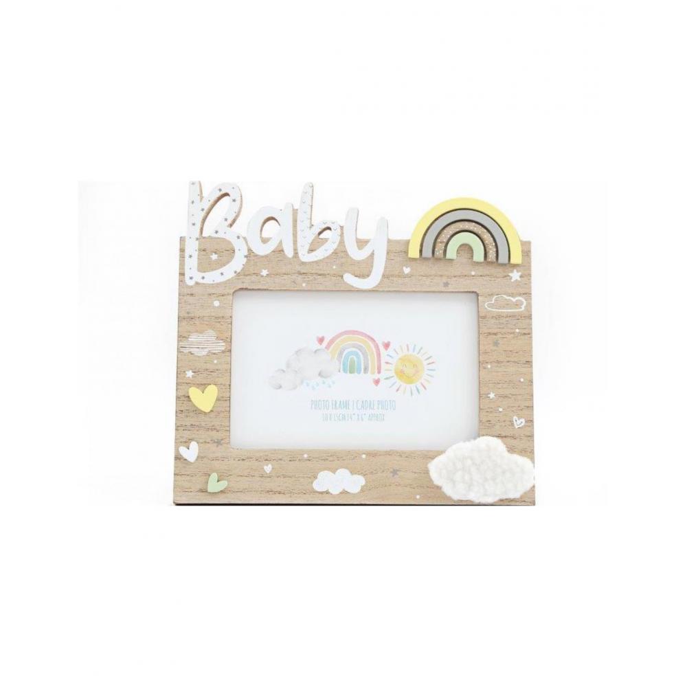 Κορνίζα ξύλινη ουράνιο τόξο 10x15cm Plastona 014.BB0440