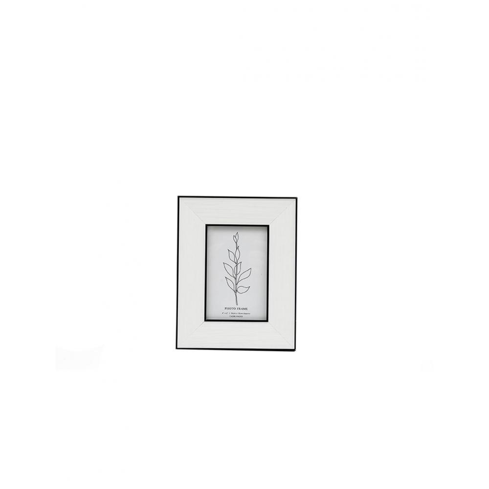 Κορνίζα λευκή/μαύρο περίγραμμα 10x15cm Plastona 014.PH2487