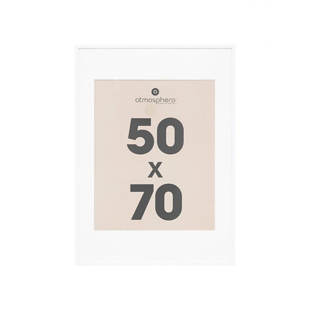 Κορνίζα με λευκό πλαίσιο 50x70cm Plastona 07.206460B
