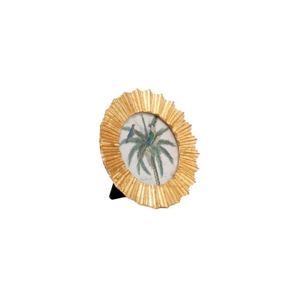 Κορνίζα χρυσή στρογγυλή Φ15cm Plastona 014.PH2461