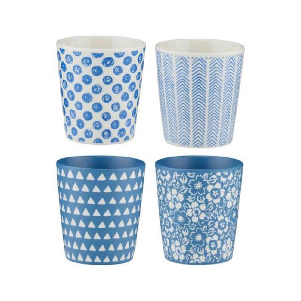 Κούπα κεραμ.μπλε/λευκή  7,7Χ8,3 /200ml ,σετ 2 τεμ Plastona 03.50131
