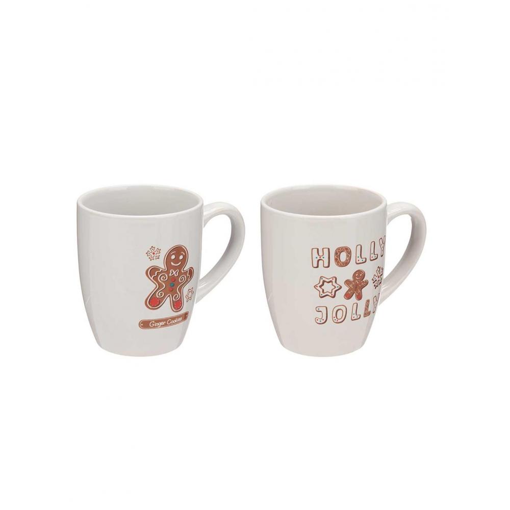 Κούπα πορσ.xmas μπισκοτούλης/2σχέδια 350ml/12x8,2x10cm Plastona 029.84079