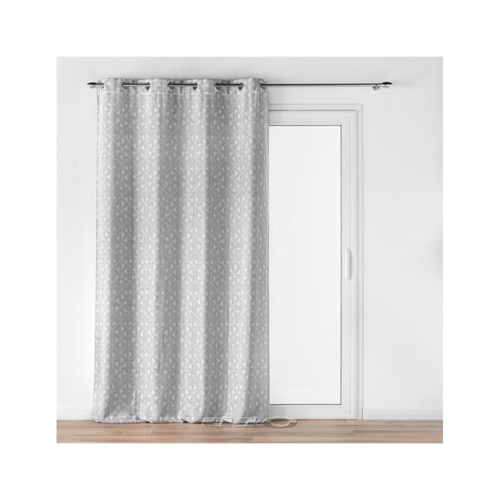 Κουρτίνα γκρι ανοιχτό με κρίκους 140x260cm Plastona 027.1612396