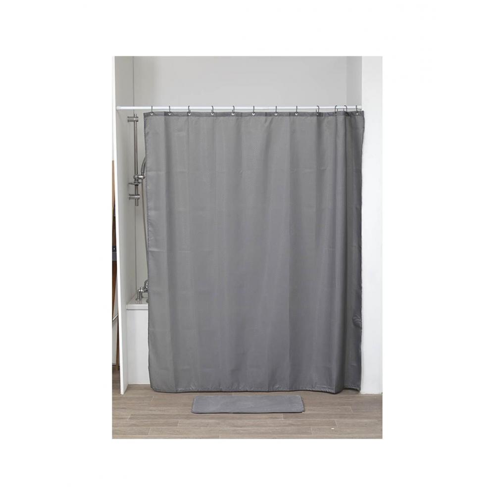 Κουρτίνα μπάνιου Polyester 180Χ200 diamond γκρι Plastona 06.1211180