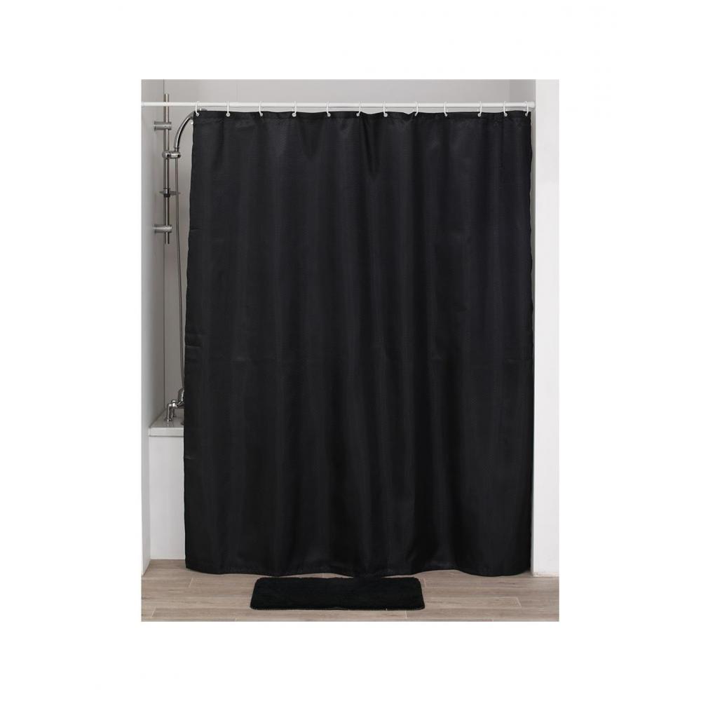 Κουρτίνα μπάνιου Polyester 180Χ200 diamond μαύρη Plastona 06.1211103