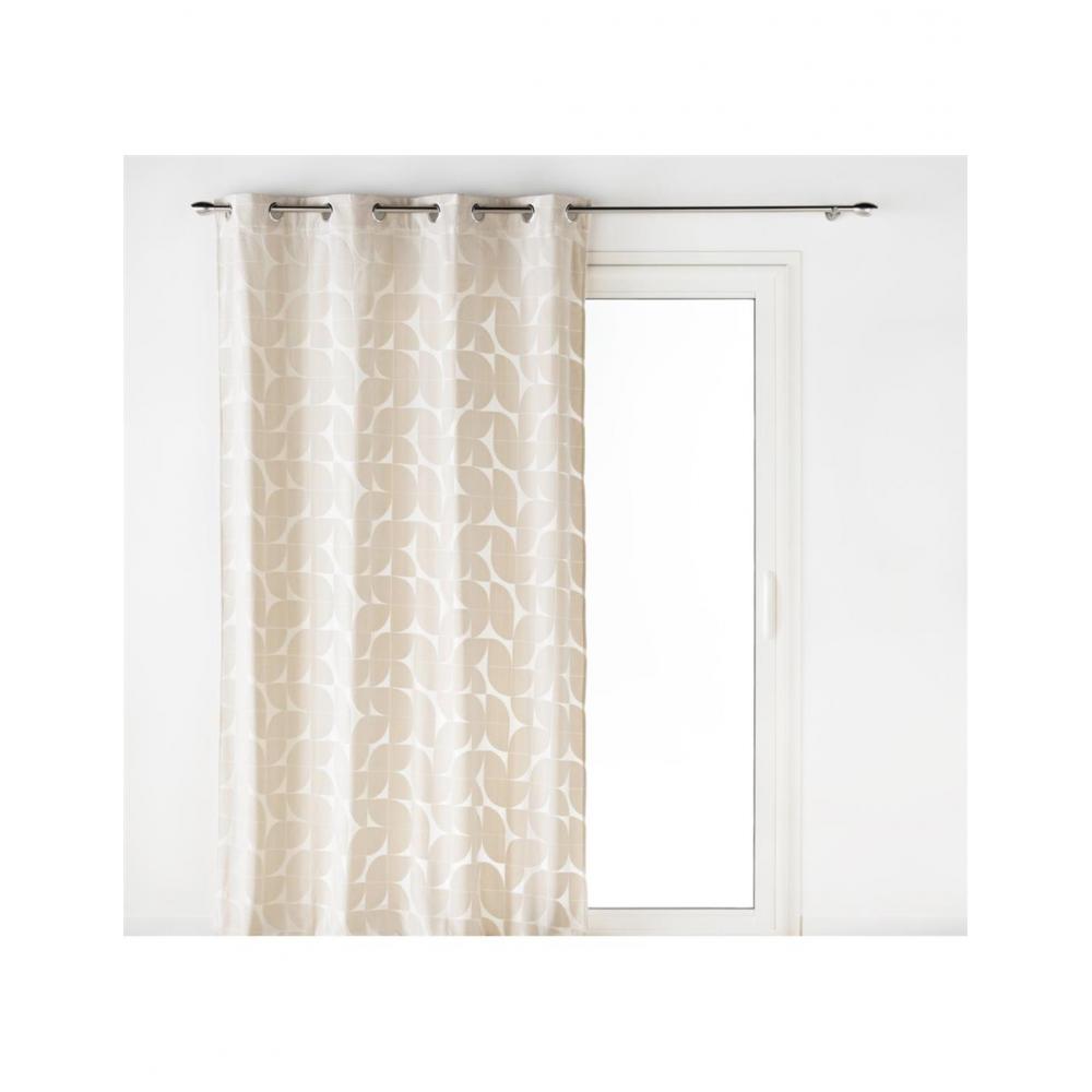 Κουρτίνα μπεζ βελουτέ με κρίκους 140x240cm Plastona 027.1612367