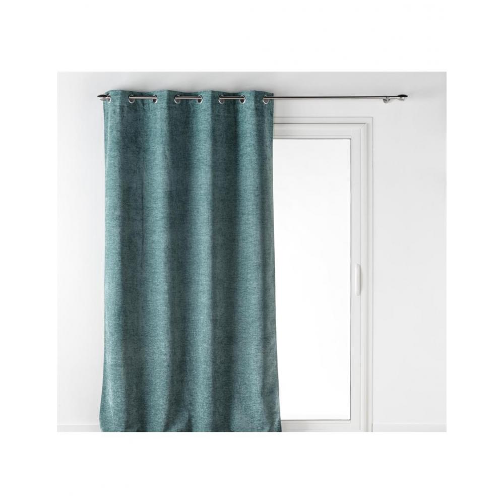 Κουρτίνα πράσινη βελουτέ με κρίκους 140x240cm Plastona 027.1612419