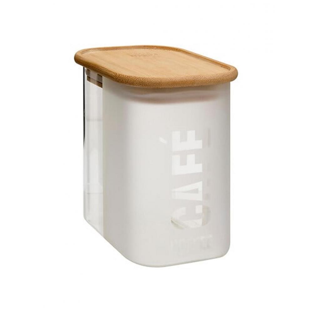 Κουτί αποθ. COFFEE γυάλινο/καπάκι ακακίας 720ml/ 9x13x13,3 cm Plastona 07.213403