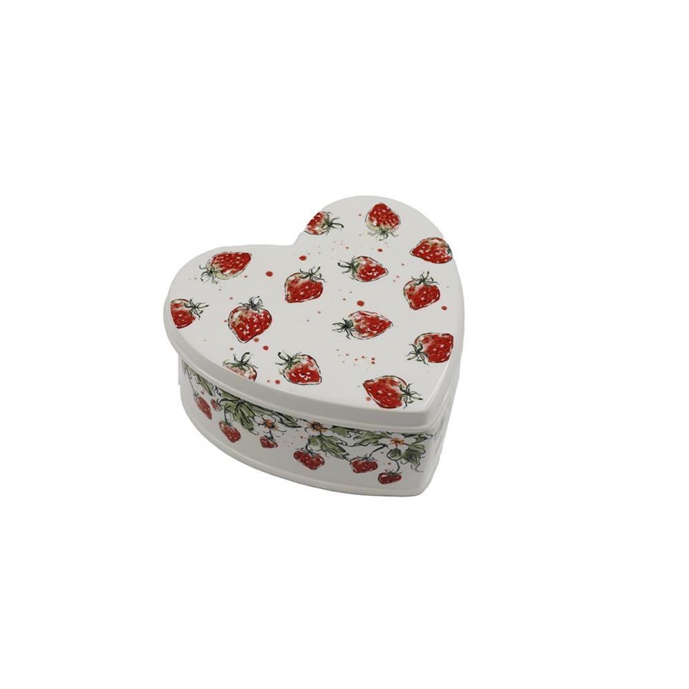Κουτί αποθήκευσης κεραμικό καρδιά 21X19.5X9.5 cm Plastona 014.KG3786