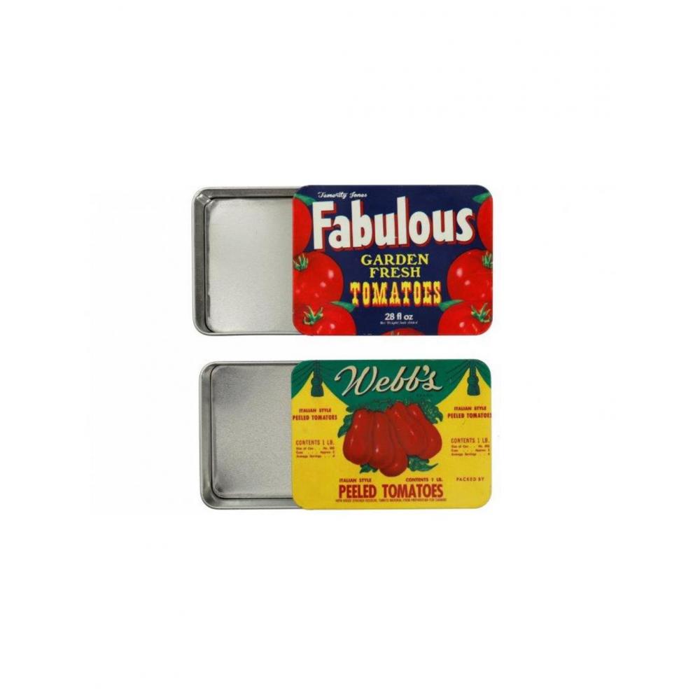 κουτί μεταλ.με καπάκι TOMATO 2σχ./9x12x3.5 cm Plastona 014.OR8056