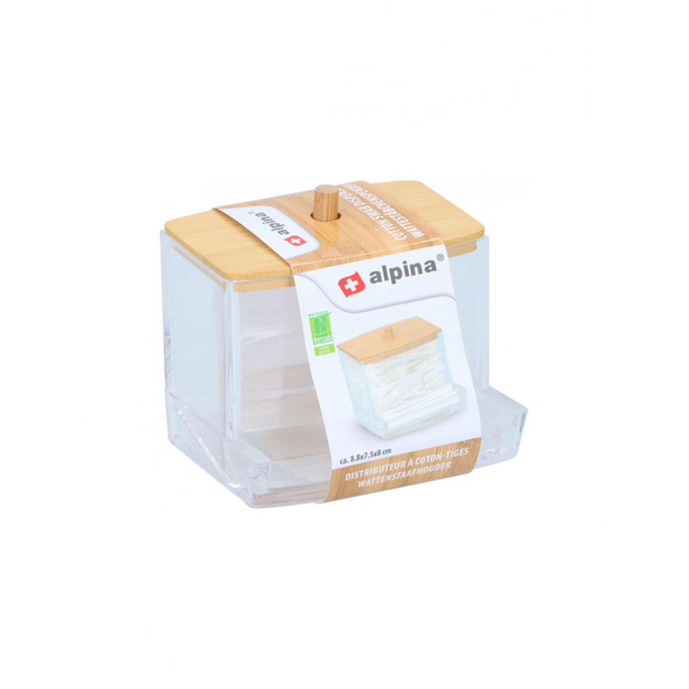 Κουτί plexiglass για μπατονέτες  με καπάκι bamboo 7Χ7,4Χ8 Plastona 03.18061