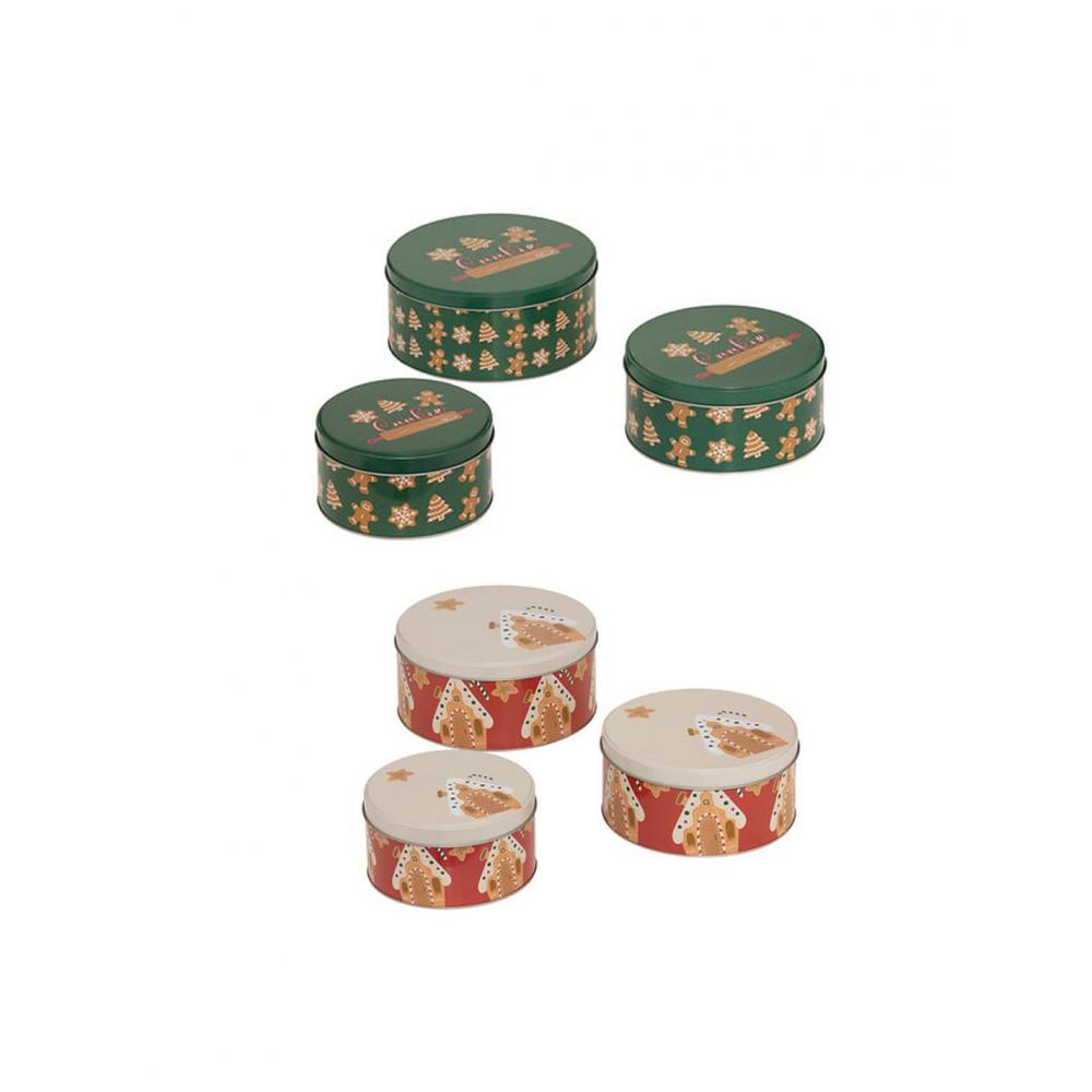 Κουτιά μπισκότων christmas set3pcs 19,5x8,6cm Plastona 07.204668