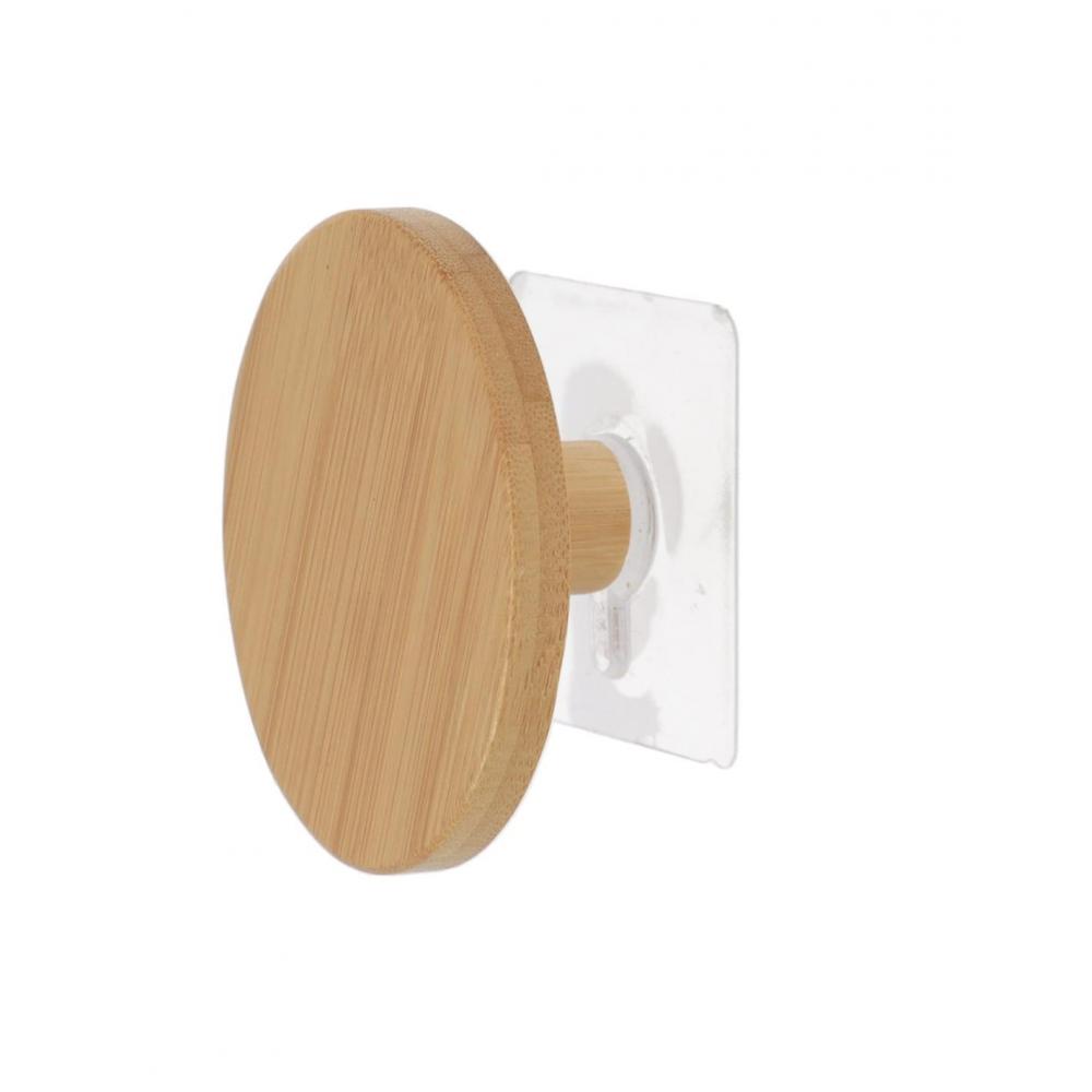 Κρεμάστρα μονή bamboo φυσικό σε sticker Φ8,5cm Plastona 06.91042195