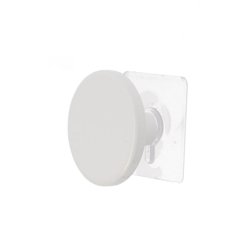 Κρεμάστρα μονή bamboo λευκή σε sticker Φ6,5cm Plastona 06.91041100