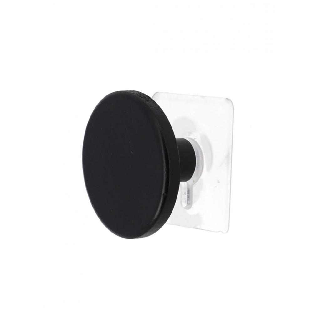 Κρεμάστρα μονή bamboo μαύρη σε sticker Φ6,5cm Plastona 06.91041103