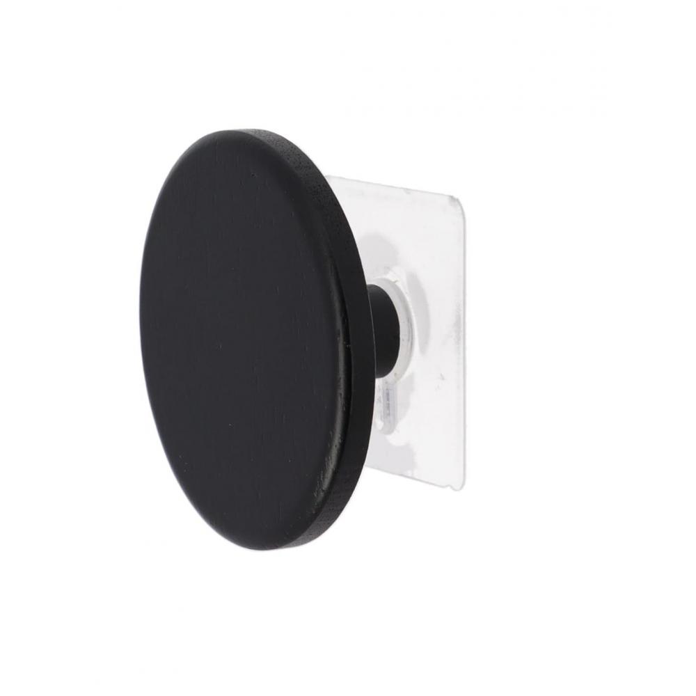 Κρεμάστρα μονή bamboo μαύρη σε sticker Φ8,5cm Plastona 06.91042103