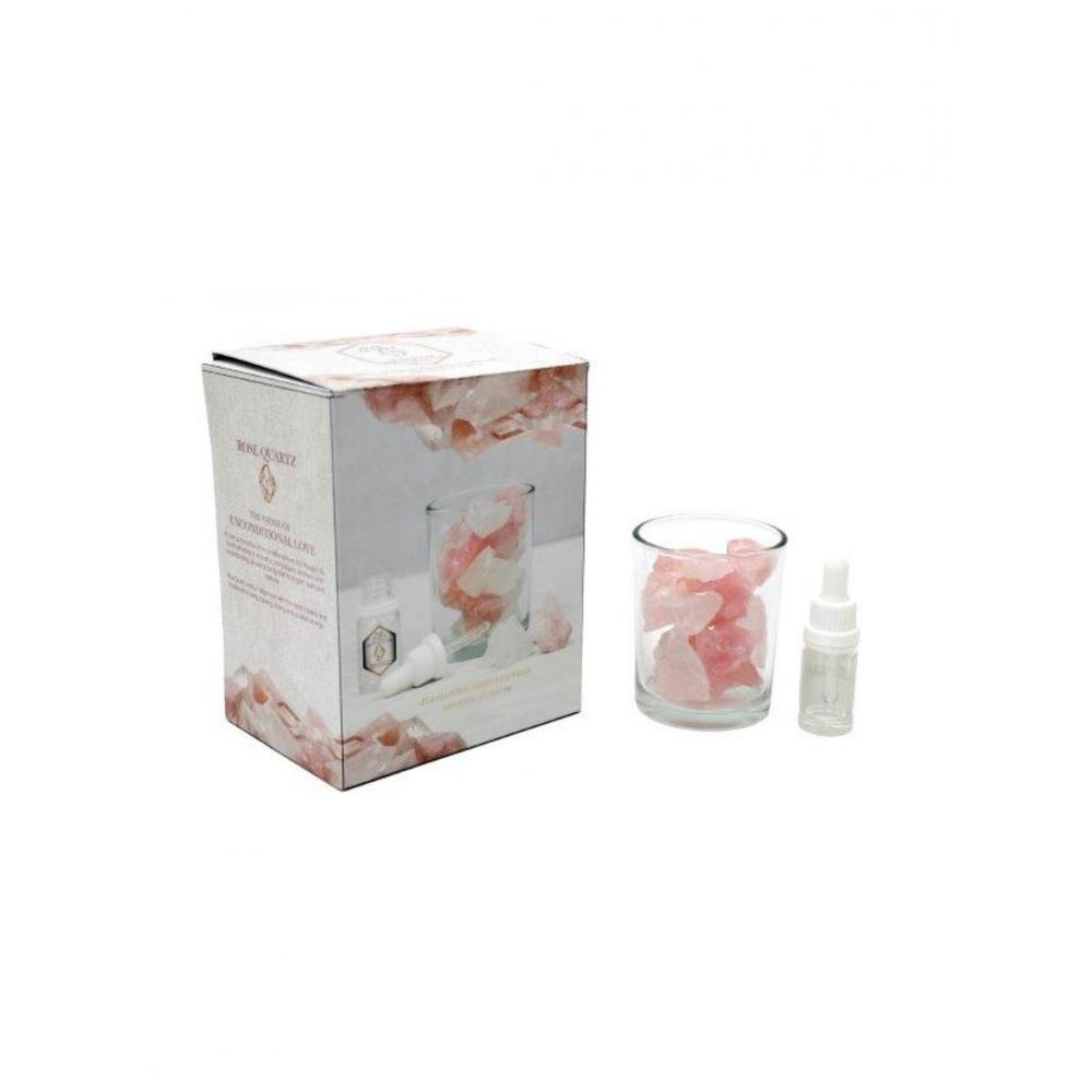 Κρύσταλλοι αρωματ.σε ποτήρι με λαδάκι rose crystal 280gr Plastona 014.FR1521