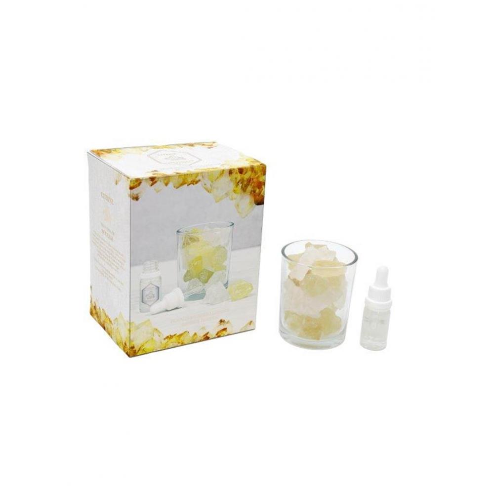 Κρύσταλλοι αρωματ.σε ποτήρι με λαδάκι yellow 280gr Plastona 014.FR1522