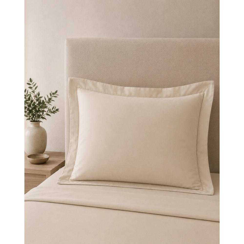 Βαμβακερή Oxford Μαξιλαροθήκη Περκάλι Indanthrene Dye Lodge 52x72+5cm 52x72 5cm Μπεζ Pennie 212613-06