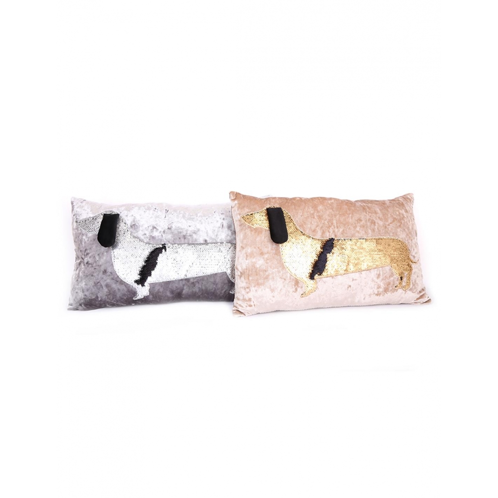 Μαξιλάρι βελουδ.dog sequins 50X30 2χρ. Plastona 014.TX1236