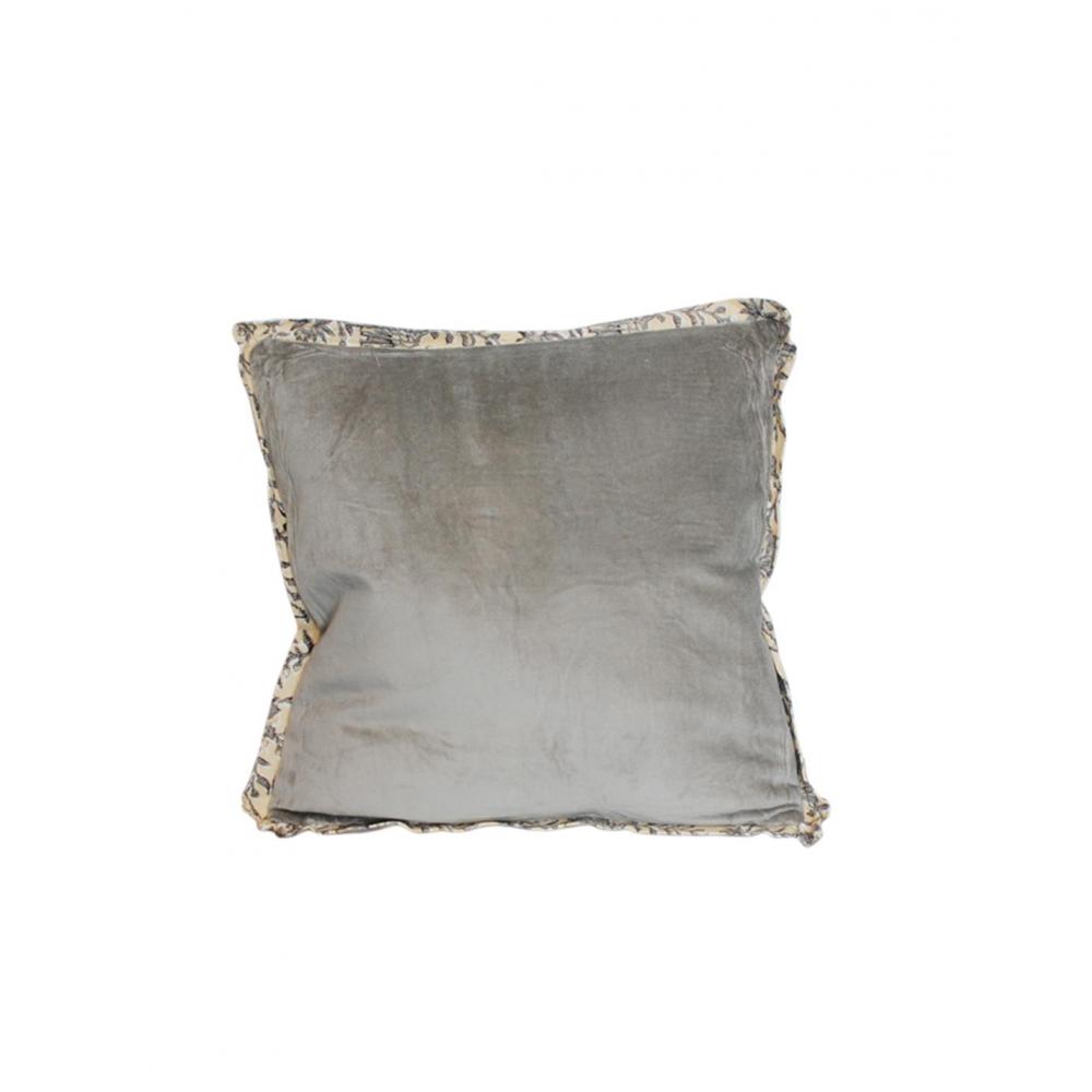 Μαξιλάρι βελούδο γκρι 45Χ45cm Plastona 00.02.23169