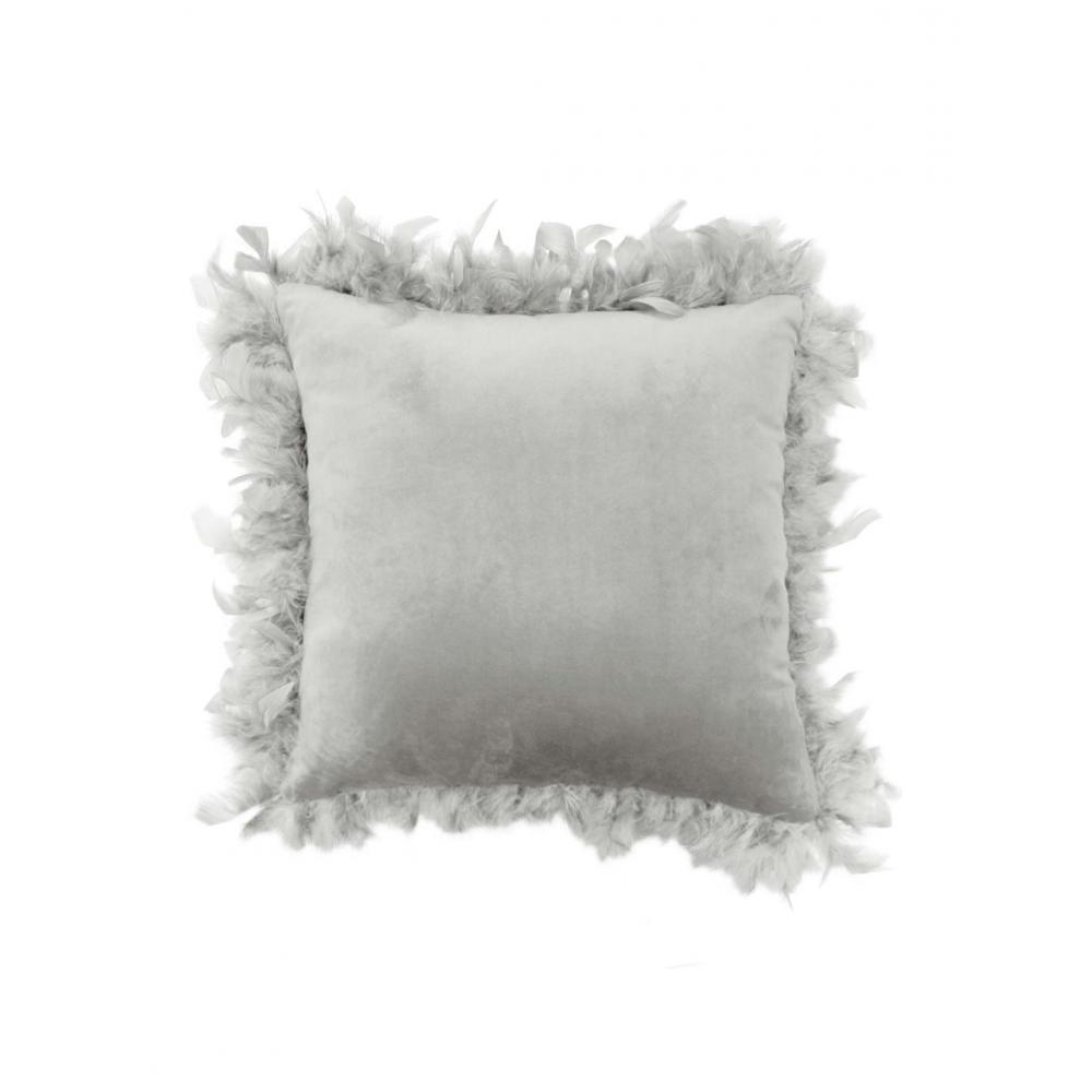 Μαξιλάρι γκρι με πούπουλα 40x40cm Plastona 027.1609665