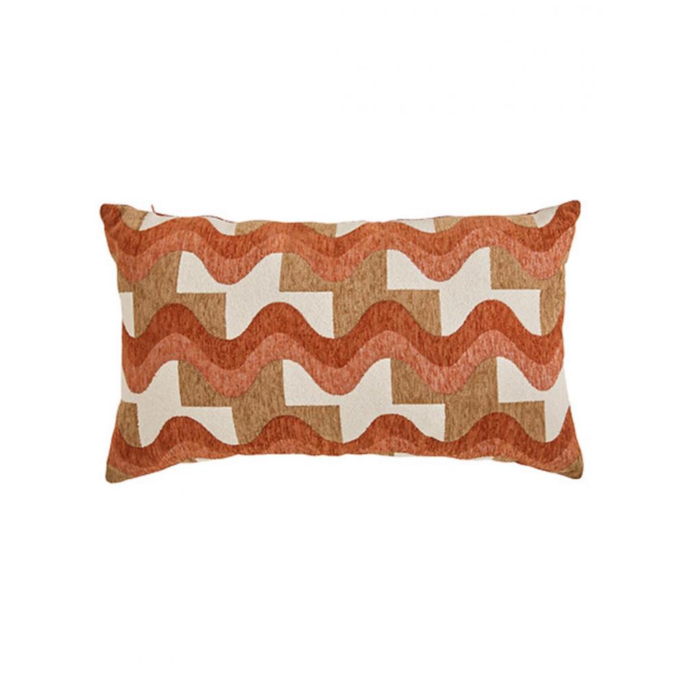 Μαξιλάρι Jacquard πορτοκαλί λευκό 38x58cm Plastona 07.212431C