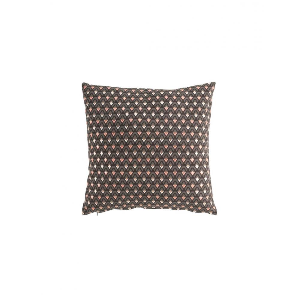 Μαξιλάρι metallic printed καφέ 45x45cm Plastona 027.1609457
