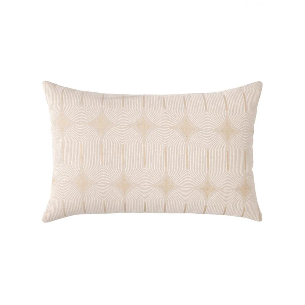 Μαξιλάρι metallic printed polycotton μπεζ 40x60cm Plastona 027.1612876