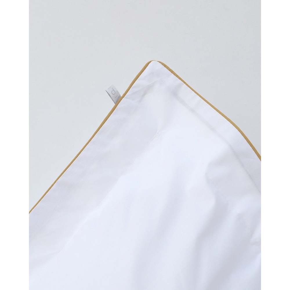 Oxford Μαξιλαροθήκη Βαμβακερό Περκάλι με Χρυσό Ρέλι Pallas 52x72 5cm Άσπρο Pennie 212051-01