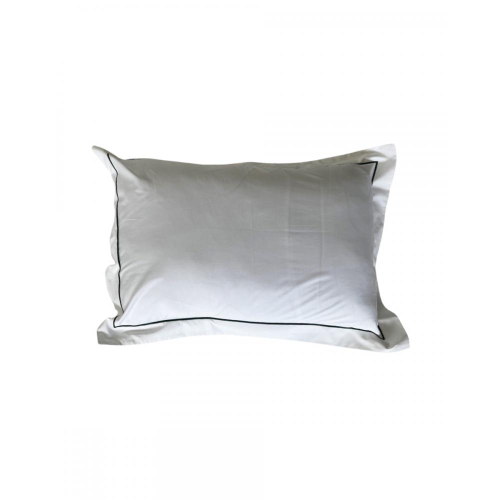 Oxford Λευκή Μαξιλαροθήκη με Πλακέ Κέντημα Mansion 52x72+5cm 52x72 5cm Άσπρο Pennie 212600-66