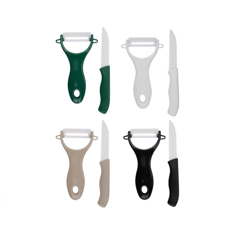 Μαχαίρι και peeler σετ2/ 4χρώματα 13/16cm Plastona 03.55264