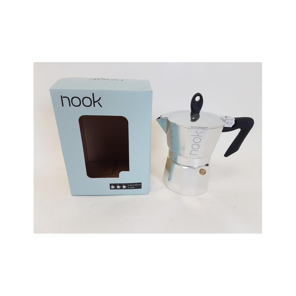 Μηχανή espresso 3κούπες αλουμίνιο Plastona 023.601100.031
