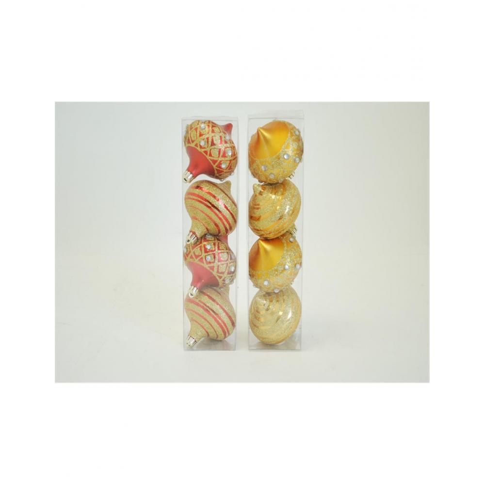Μπάλα 80ΜΜ onion 2 σχ.glitter 2χρ. σ/4 Plastona 00.01.1850
