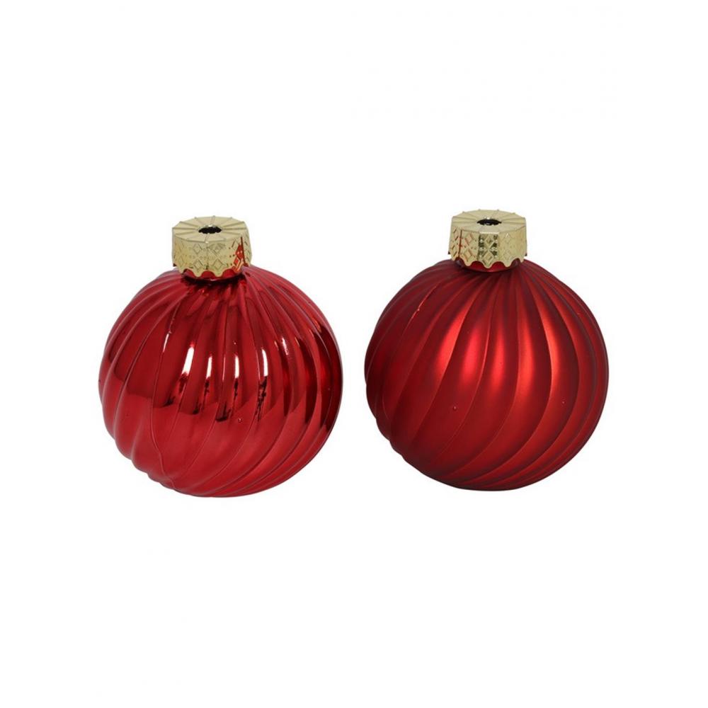 Μπάλα / βάζο γυαλ. Ματ & γυαλιστ.κόκκινη Φ10 Plastona 013.825026